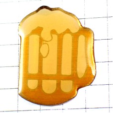 ピンバッジ・酒ビールジョッキ一杯あふれる泡 CHOPE BEER BIERRE