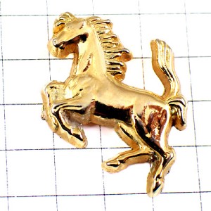 ピンバッジ・フェラーリの馬ロゴ車ゴールド金色 FERRARI HORSE ITALIA