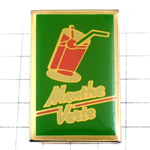 ピンバッジ・ミントのジュース飲み物