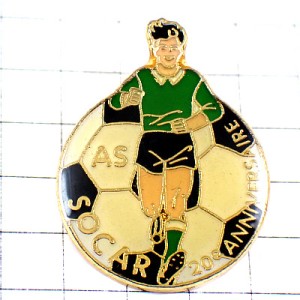 ピンバッジ・サッカー選手ボール球