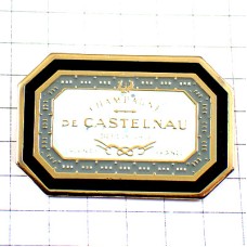 ピンバッジ・シャンパーニュのラベル型シャンパン葡萄酒