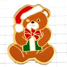 ピンバッジ・熊のぬいぐるみクリスマス贈り物 CHRISTMAS NEW-YEAR TEDDY-BEAR