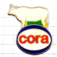 ピンバッジ・白い牛ウシ店スーパーマーケット