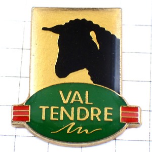 ピンバッジ・羊ヒツジの影お肉屋さん