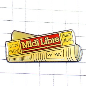 ピンバッジ・ミディ南仏の新聞紙 MIDI-LIBRE FRANCE
