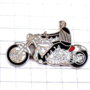ピンバッジ・大型バイク二輪ジョニーアリデイ歌手オートバイ JOHNNY-HALLYDAY ROCK&ROLL BIKER