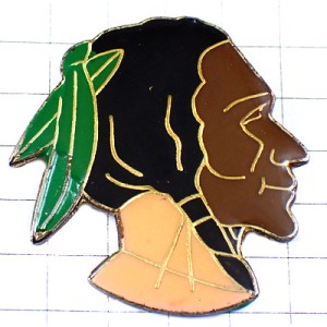 ピンバッジ・ネイティブアメリカンの男