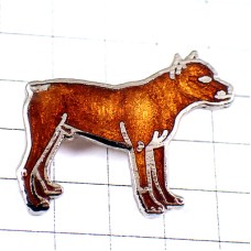 ピンバッジ・茶色い犬イヌ