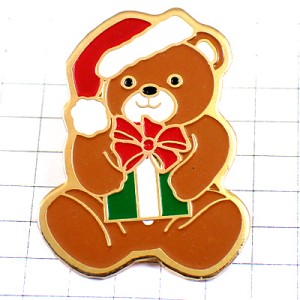 ピンバッジ・熊のぬいぐるみクリスマス贈り物 CHRISTMAS NEW-YEAR TEDDY-BEAR