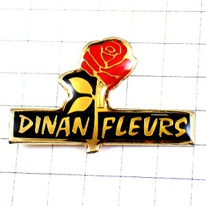 ピンバッジ・真っ赤なバラ薔薇の花ローズ