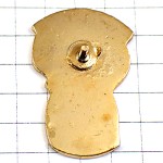 ピンバッジ・白い花の髪の女の子と赤い花 DELAHAYE FLEURS FRANCE