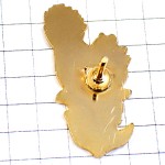 ピンバッジ・赤い花と緑の葉っぱ