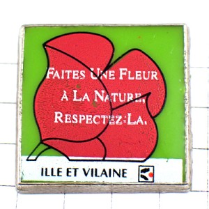 ピンバッジ・コクリコ赤いヒナゲシの花