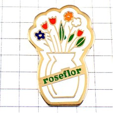 ピンバッジ・ブーケ花瓶の中の小さな花々 ROSEFLOR BOUQUET FRANCE