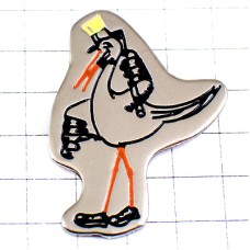 ピンバッジ・足の長い鳥のゴルファーゴルフクラブ