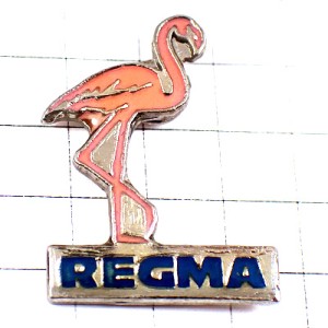 ピンバッジ・ピンクのフラミンゴ鳥