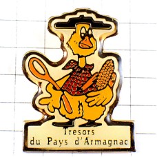 ピンバッジ・黄色い鳥アルマニャックの宝トウモロコシとうもろこし