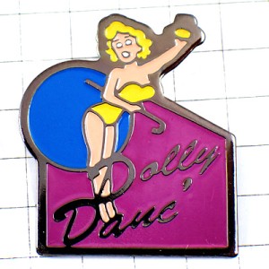 ピンバッジ・バニーガール黄色いレオタード女の子ダンス踊り子