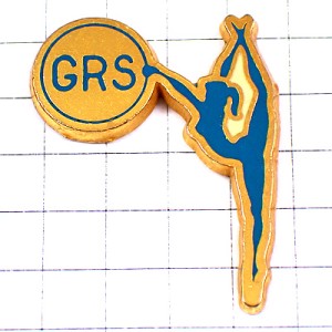 ピンバッジ・体操選手ブルー女子ポーズ