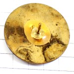 ピンバッジ・ピンク色のブタ豚アルファベットＢＦ