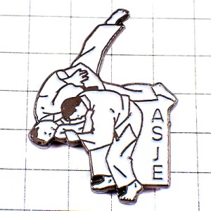 ピンバッジ・柔道クラブ背負投げ