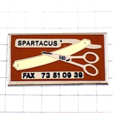 ピンバッジ・美容師のハサミとカミソリ理容師