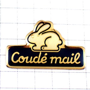 ピンバッジ・白ウサギ兎うさぎ