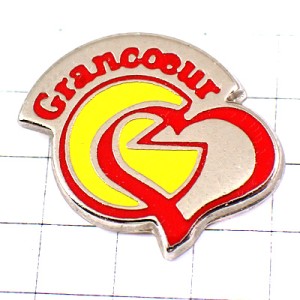 大きなハート・お買得ピンバッジ GRANCOEUR CHEESE FRANCE