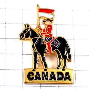 ピンバッジ・王立カナダ騎馬警察ポリス黒馬 POLICE CANADA