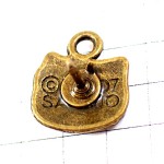 ピンバッジ・キティちゃんブロンズ色アンティーク真鍮色 SANRIO HELLO-KITTY YUKO-SHIMIZU JAPAN ピンバッジ・キティちゃんブロンズ色アンティーク真鍮色 SANRIO HELLO-KITTY YUKO-SHIMIZU JAPAN