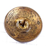 ピンバッジ・黒い三角ブルー青い線ブロンズ色アンティーク真鍮色