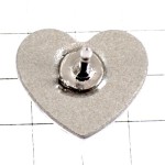 ピンバッジ・スワロフスキーハート型クリスタルABオーロラ虹色