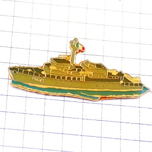 ピンバッジ・オリオン魚雷探査艦フランス海軍ミリタリー戦艦ボート M645 ORION CHASSEUR-DE-MINES MINEHUNTER FRANCE
