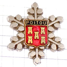 ピンバッジ・赤い砦の紋章ポワトゥー