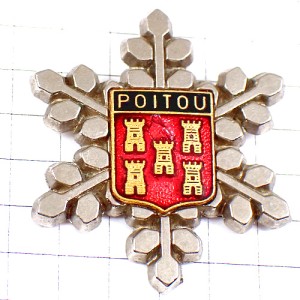 ピンバッジ・赤い砦の紋章ポワトゥー