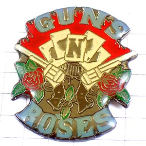 ピンバッジ・ガンズアンドローゼズ音楽ヘビメタ系バンド薔薇バラの花ピストル拳銃2丁ローズ GUNS-N-ROSES USA ピンバッジ・ガンズアンドローゼズ音楽ヘビメタ系バンド薔薇バラの花ピストル拳銃2丁ローズ GUNS-N-ROSES USA