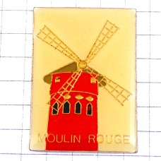 ピンバッジ・ムーランルージュ赤い風車キャバレーパリ LE-MOULIN-ROUGE PARIS