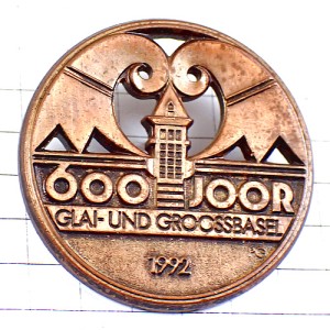 ピンバッジ・ブロンズ色スイスのバーゼル BASEL SWISS