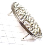 ピンバッジ・ニコちゃんマーク笑顔シルバー銀色ラインストーン GEMS SMILEY ピンバッジ・ニコちゃんマーク笑顔シルバー銀色ラインストーン GEMS SMILEY