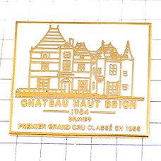 ピンバッジ・ボルドー産ワイン葡萄酒ラベル型シャトーオーブリオン CHATEAU-HAUT-BRION GRAVES BORDEAUX PREMIER-GRAND-CRU-CLASSE FRANCE