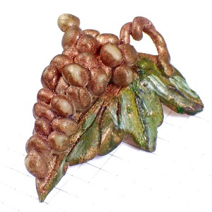 ピンバッジ・ワイン葡萄酒ブドウの房レジン製