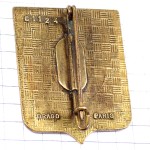 ピンバッジ・「Ｔ」歯車イナヅマ電波ミリタリーフランス軍通信資材局