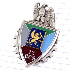 ブローチ・第12統制支援連隊フランス軍イーグル鷲わし鳥ミリタリー剣スフィンクス歯車 12E-REGIMENT-COMMANDEMENT-SOUTIEN 12RCS FRANCE