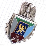 ブローチ・第12統制支援連隊フランス軍イーグル鷲わし鳥ミリタリー剣スフィンクス歯車 12E-REGIMENT-COMMANDEMENT-SOUTIEN 12RCS FRANCE
