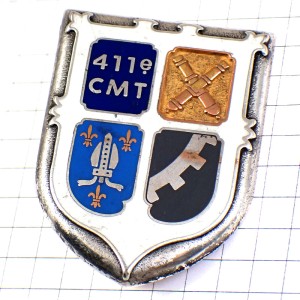 ブローチ・第411領土装備中隊フランス軍ミリタリー歯車ミサイル
