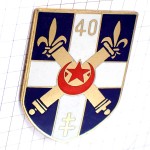 ブローチ・武器や百合の紋章ロレーヌの十字や星三日月第40砲兵連隊フランス軍 40E-REGIMENT-D-ARTILLERIE 40RA FRANCE