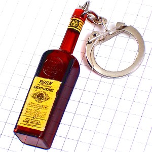 キーホルダー・ネグリタ女の子ラム酒ボトル瓶 RHUM SAINT-JAMES ANTILLES FRANCE