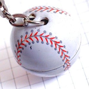 キーホルダー・野球ベースボール白い球