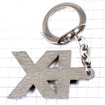 キーホルダー・バンクポピュレール＋Ｘ銀行シルバー銀色 BANQUE-POPULAIRE FRANCE