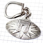 キーホルダー・パリの凱旋門ルノー車ロゴシルバー銀色エンブレムRENAULT-ETOILE ARC-DE-TRIOMPHE CHAMPS-ELYSEES RENAULT FRANCE